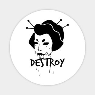 Destroy Geisha Zombie Magnet